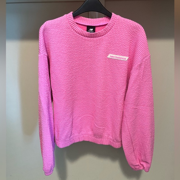 New Balance Tops - New Balance Pink Textured Sweatshirt